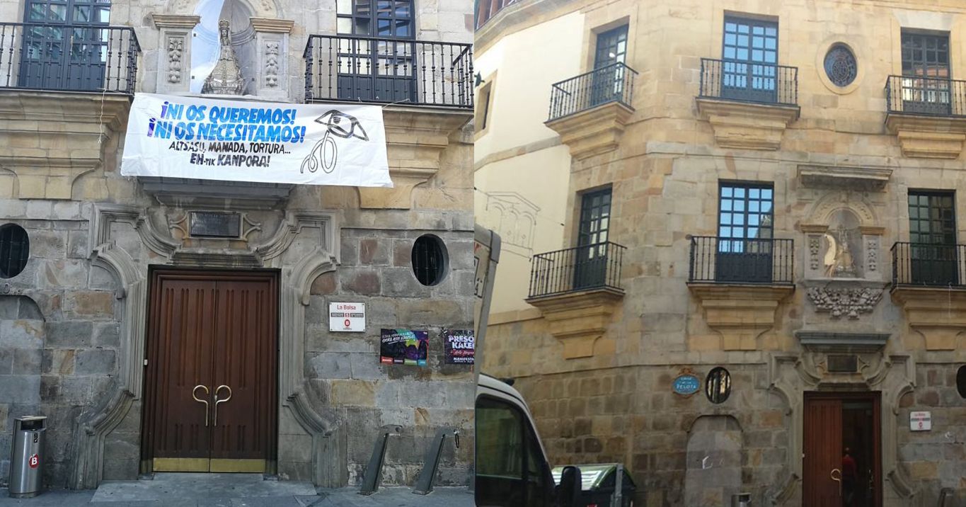 AUGC celebra la retirada de la pancarta que denigraba a la Guardia Civil en un edificio público de Bilbao