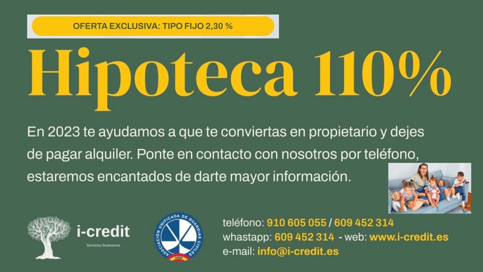 Nueva promoción de crédito hipotecario de I-credit para afiliados de AUGC