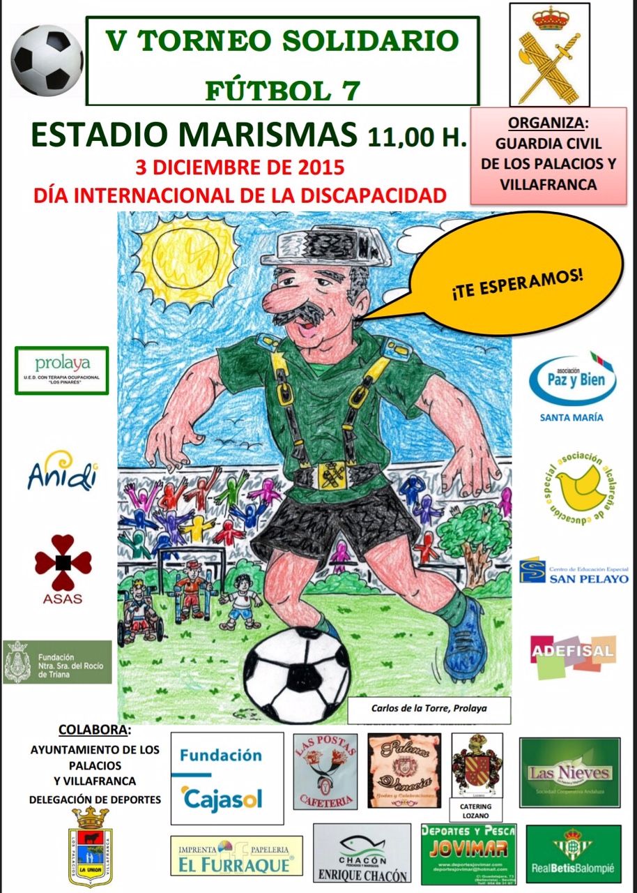 Guardias Civiles de Los Palacios organizan un torneo de Futbol 7 por y para personas discapacitadas