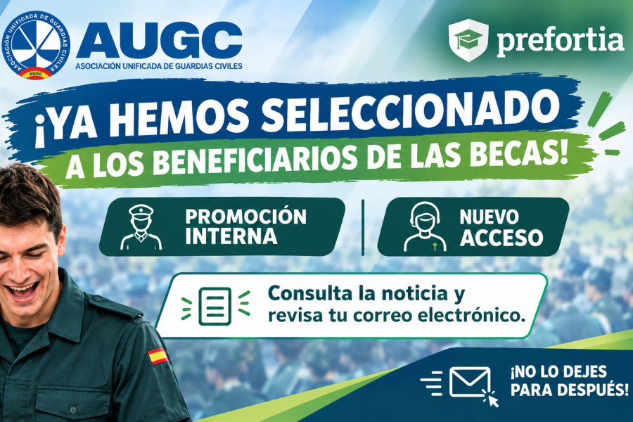 AUGC adjudica las Becas AUGC‑Prefortia para promoción interna y acceso al Cuerpo