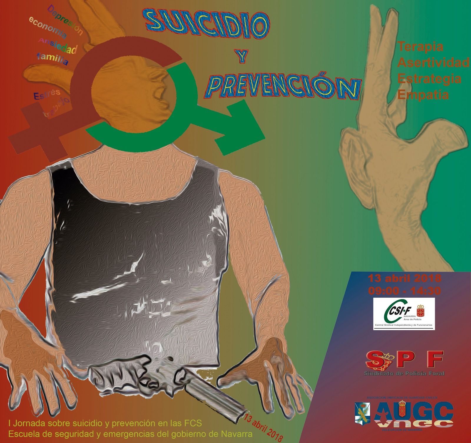 AUGC  participa en Navarra en la Jornada sobre el suicidio y su prevención en las Fuerzas y Cuerpos de Seguridad del Estado