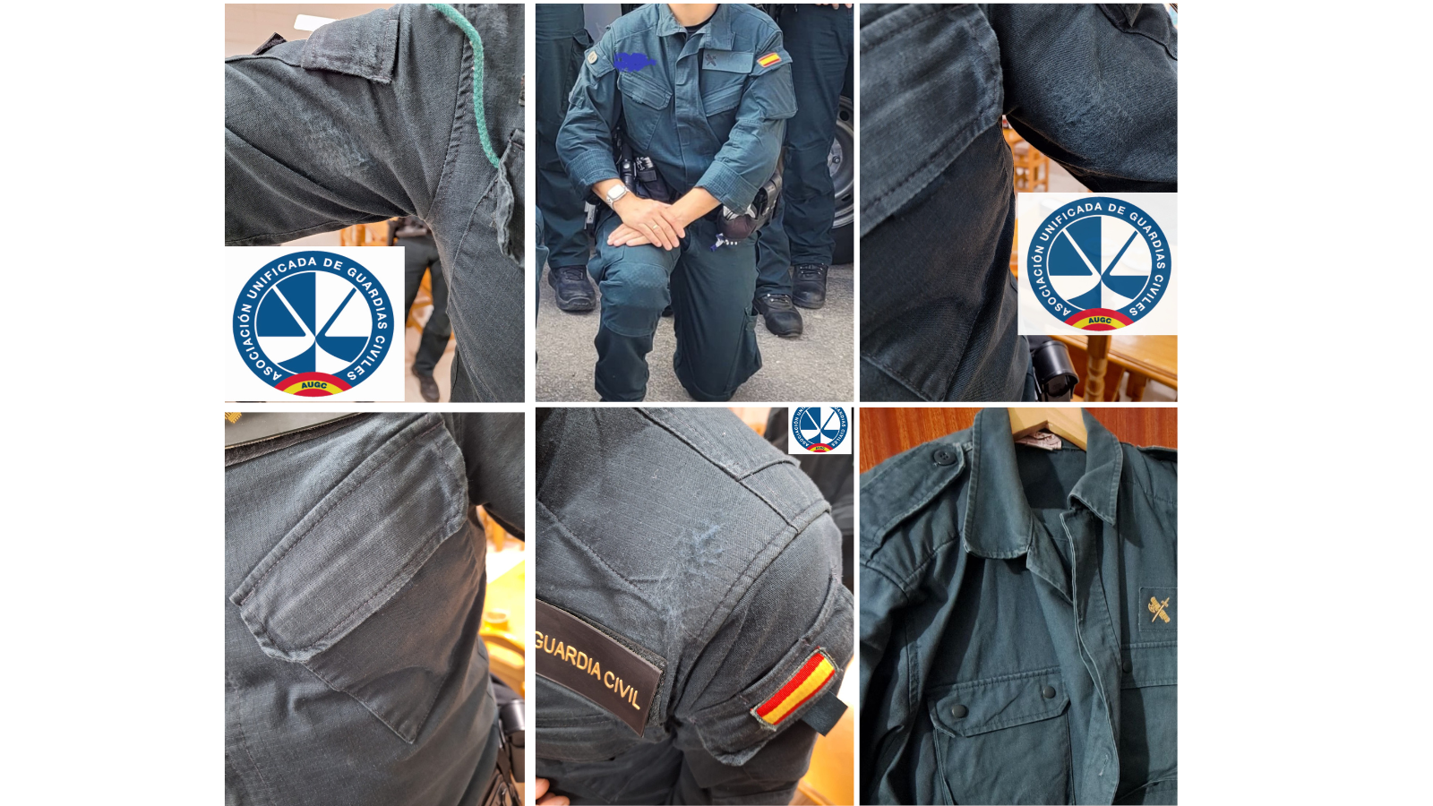 Prendas rotas y desgastadas: Así trabajan los guardias civiles de las unidades USECIC que reclaman uniformidad nueva y en condiciones adecuadas