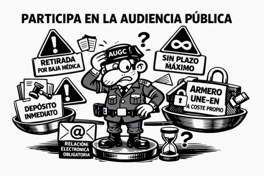 AUGC presenta 23 alegaciones contra la orden de armas y advierte de que la recurrirá ante los tribunales si se aprueba tal y como está.