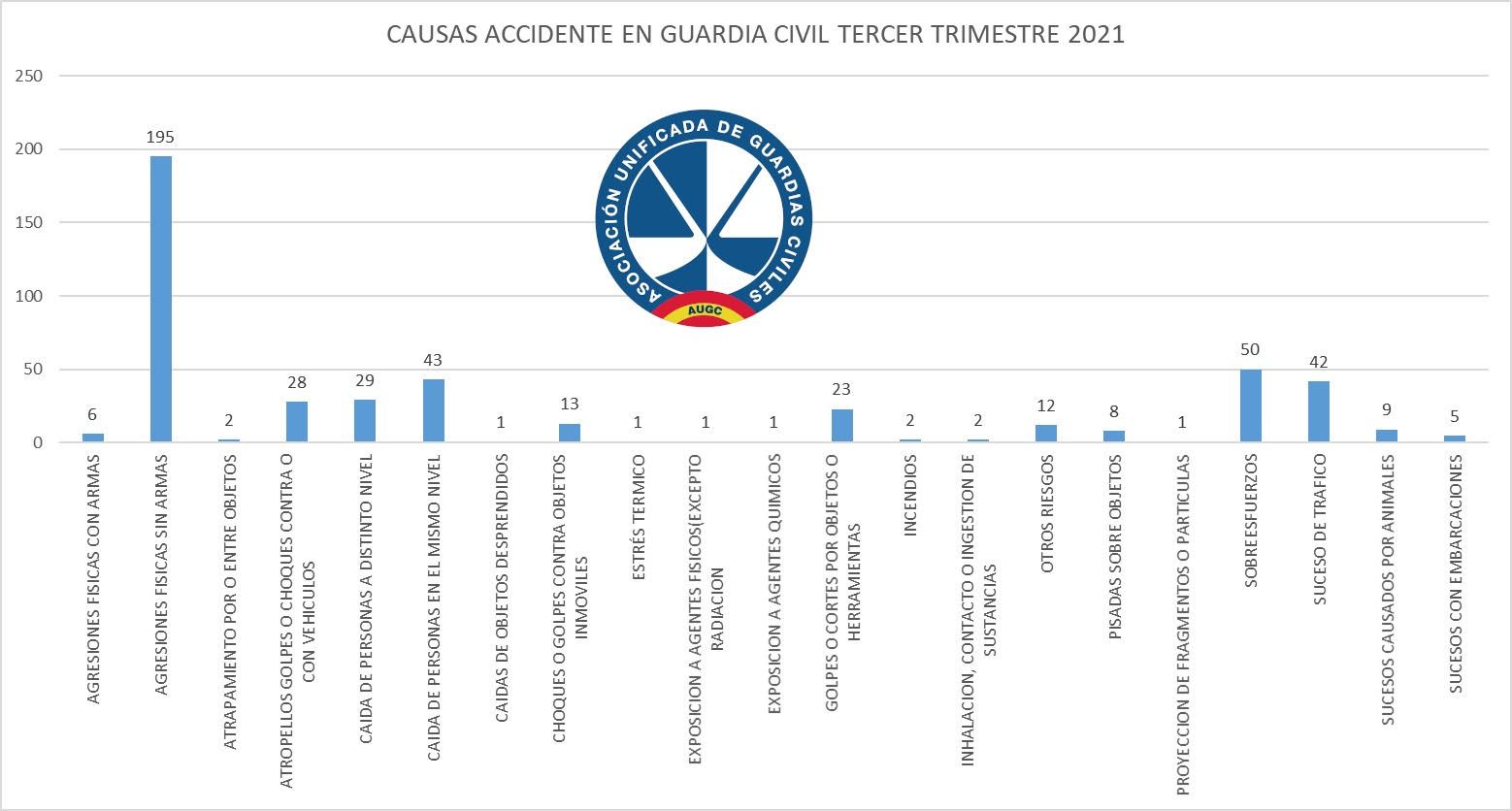 Más del 40% de los accidentes que sufren los guardias civiles son consecuencia de agresiones físicas