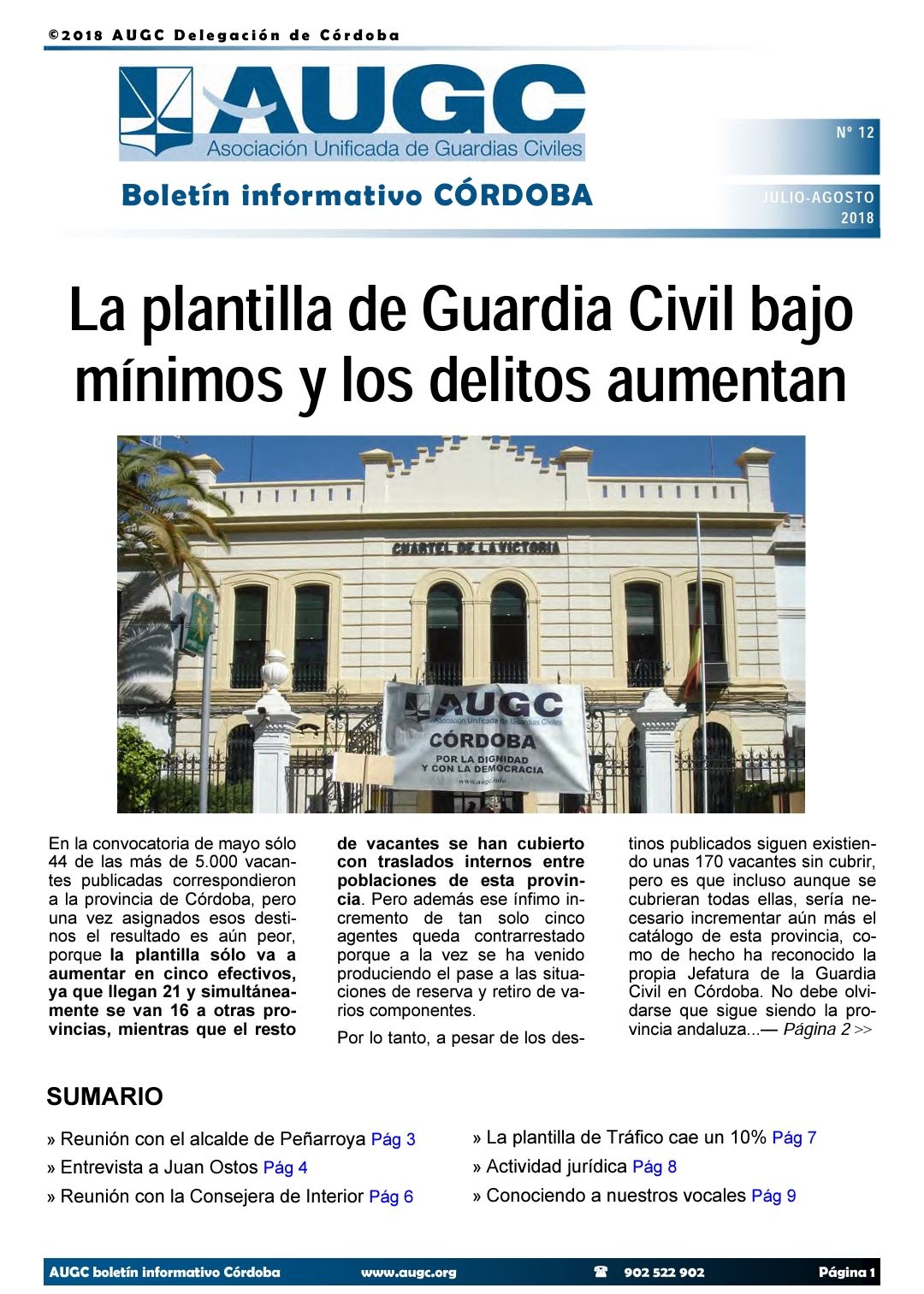 Boletín informativo nº 12 de AUGC Córdoba ya disponible