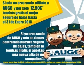 AUGC regala el seguro de incapacidad laboral temporal a los nuevos afiliados y a los que aporten una nueva alta