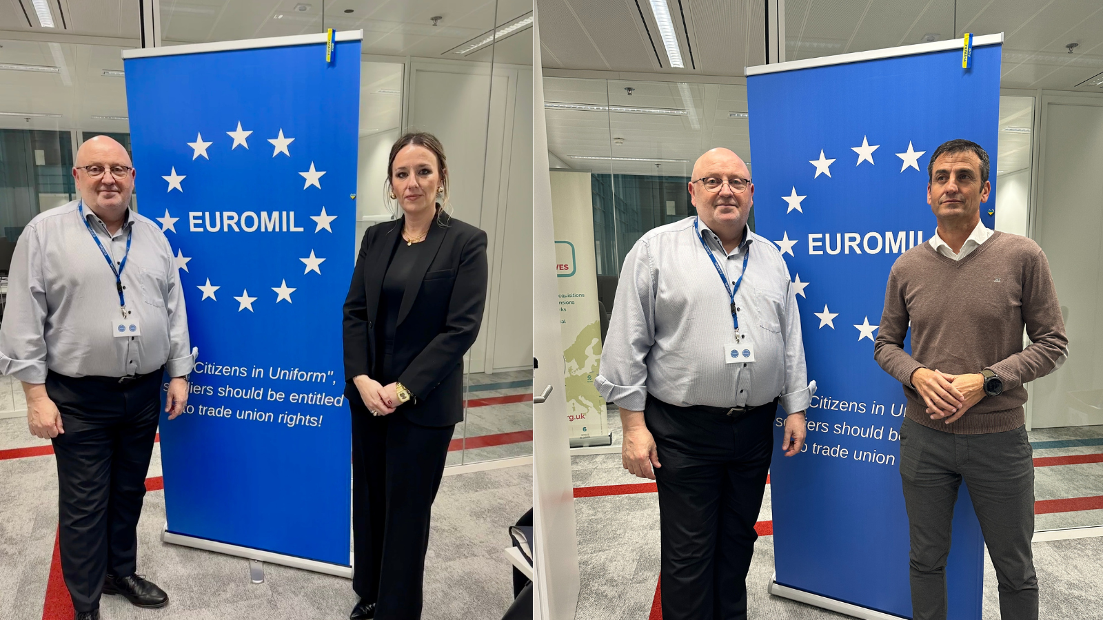 AUGC y EUROMIL mantienen un encuentro de trabajo en Bruselas para lograr avances en los derechos de los guardias civiles