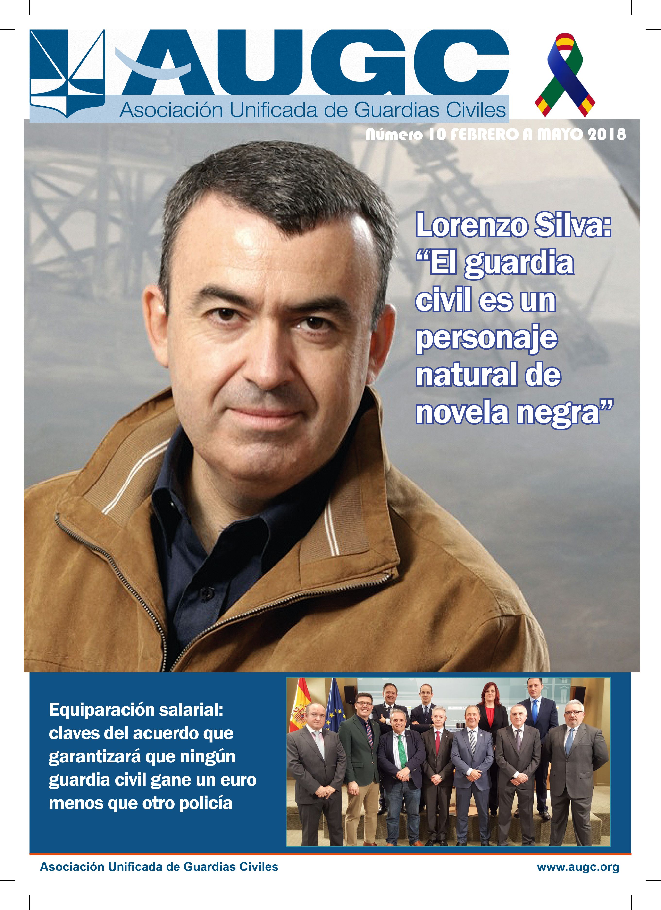 Lorenzo Silva y su nueva novela con guardias civiles como protagonistas, portada del décimo número de 'La Revista de AUGC'