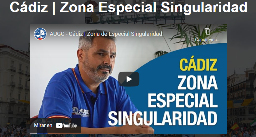 AUGC explica en un vídeo las razones por las que reclama que Cádiz sea Zona de Especial Singularidad ante el narcotráfico