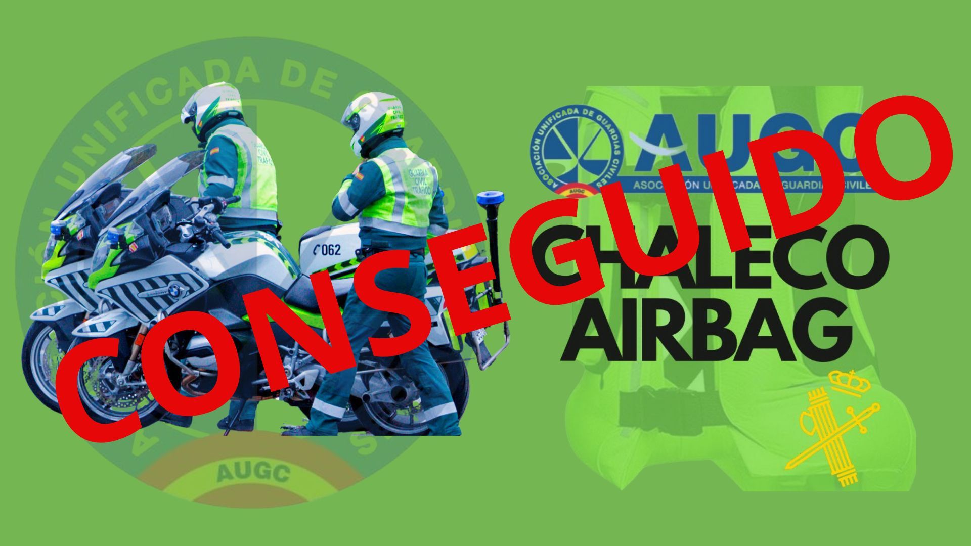 AUGC logra que los guardias civiles de tráfico reciban chalecos airbag para su servicio