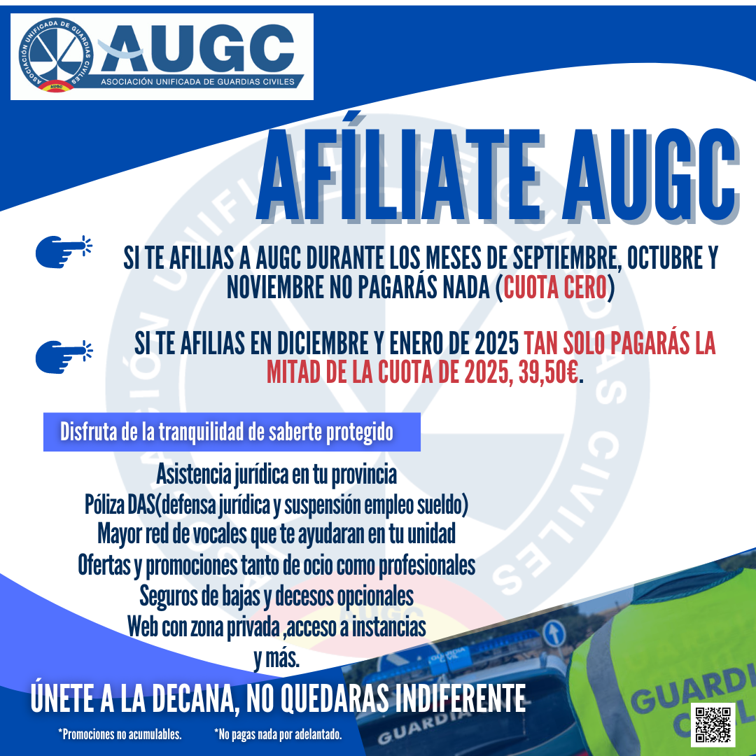 Campaña de afiliación 2024-2025: ¡Únete a la Asociación decana y mayoritaria dentro de la Guardia Civil!