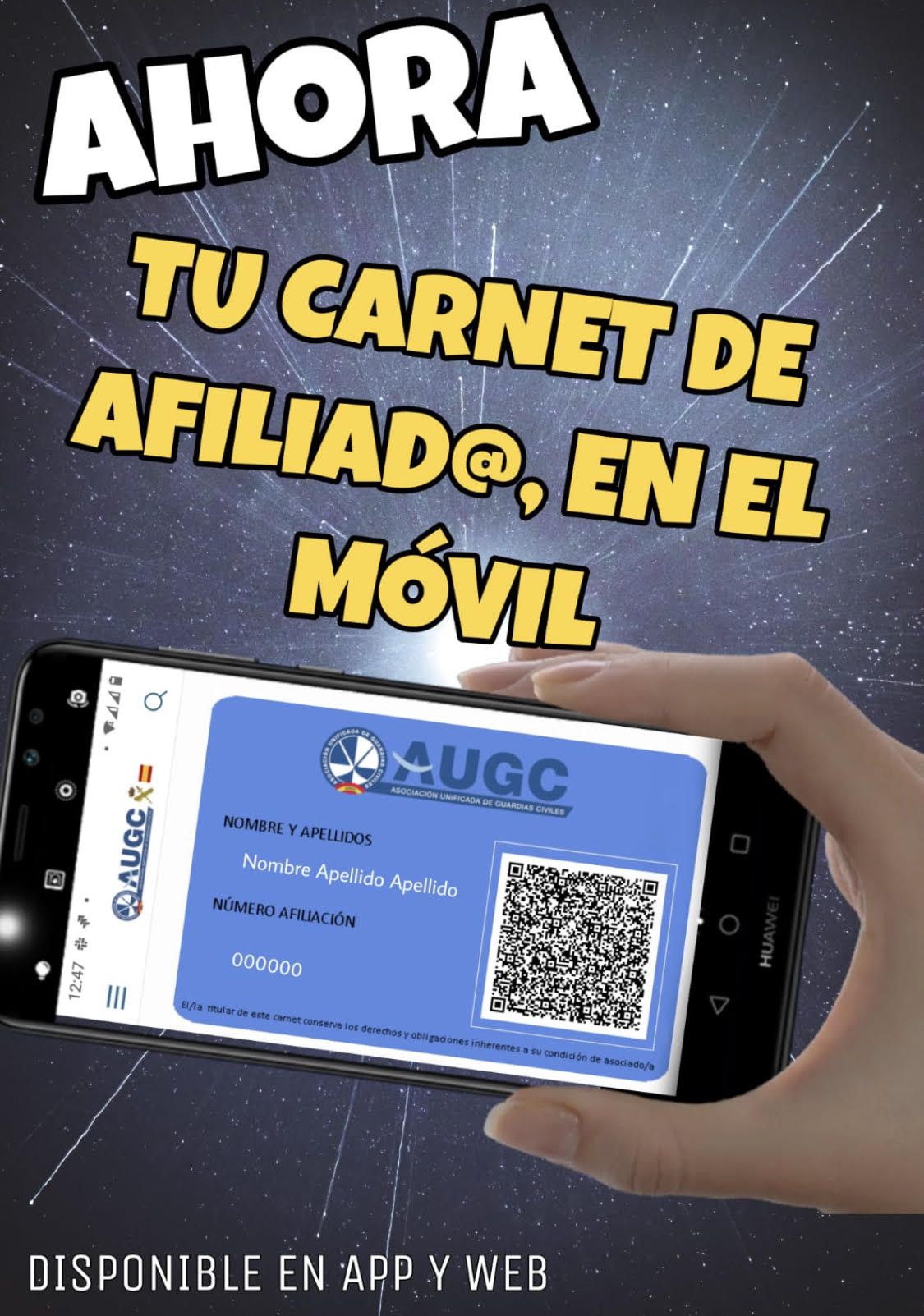 Ahora puedes tener tu carné de afiliado a AUGC en tu movil, más fácil y con las mismas ventajas