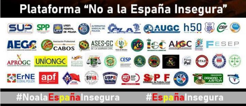 La Plataforma “No a la España insegura” muestra su rechazo a la reforma de la Ley de Seguridad Ciudadana