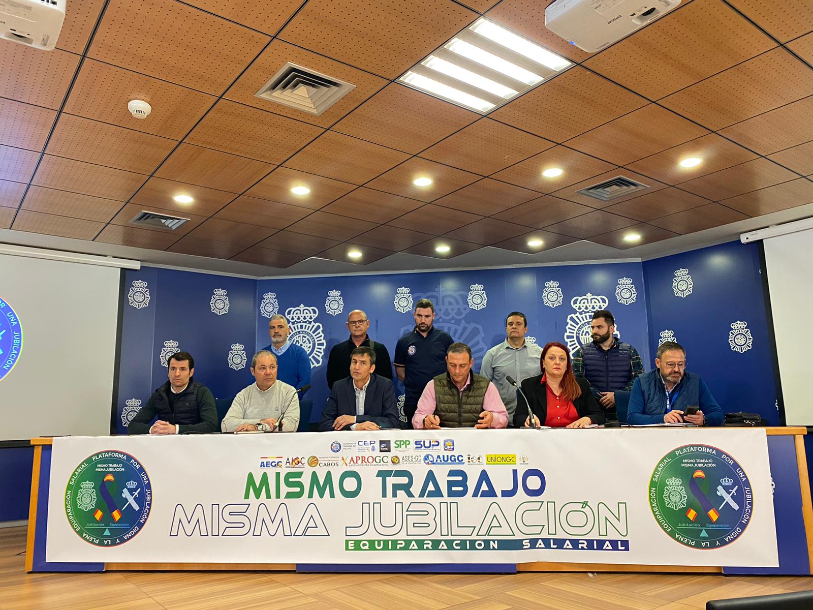 Estas son las exigencias y acciones de la Plataforma conjunta de Policías y Guardias Civiles por una jubilación digna y la plena equiparación salarial