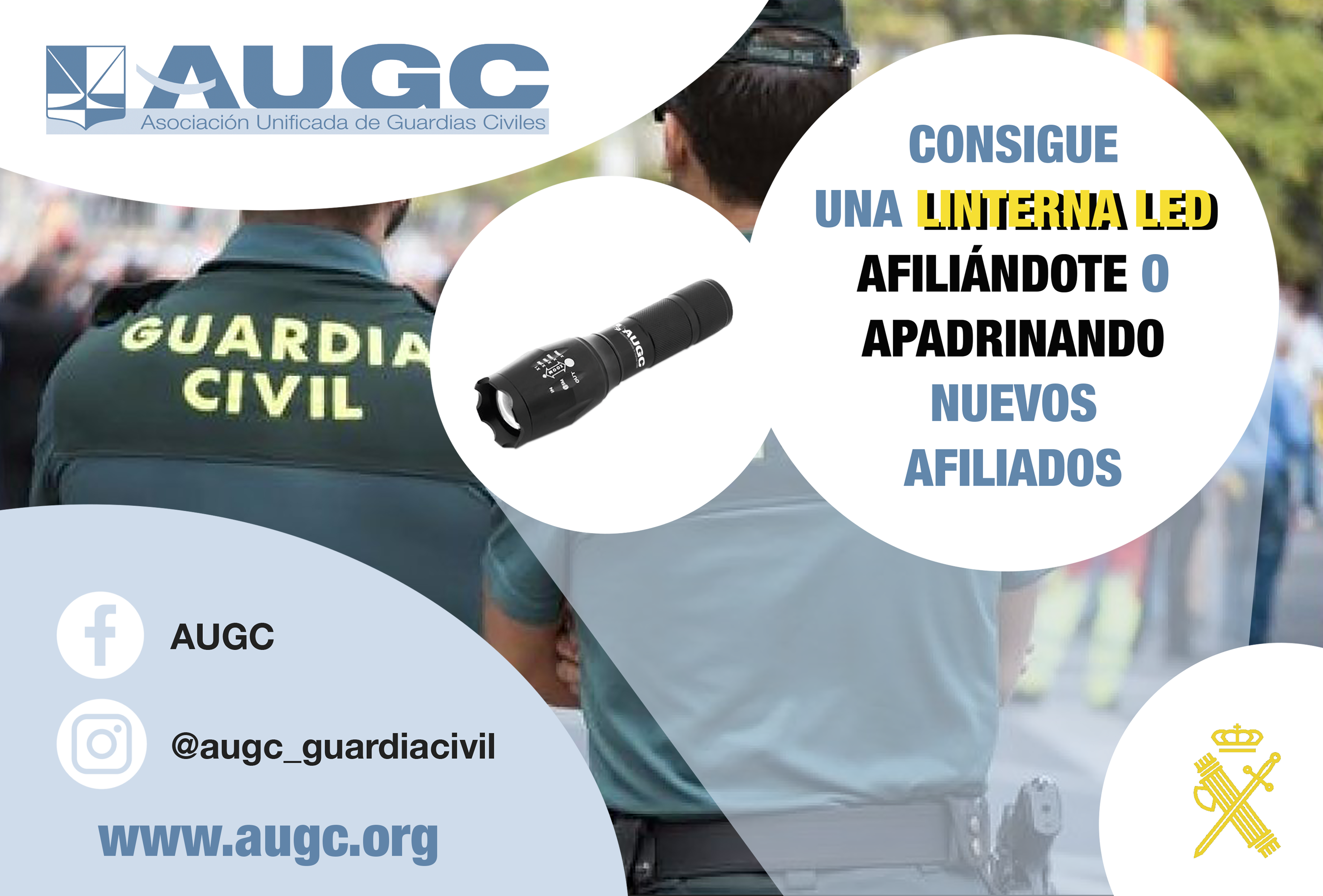 'Tú decides': AUGC te invita a unirte a la organización profesional que lidera la lucha por los derechos sociolaborales de los guardias civiles