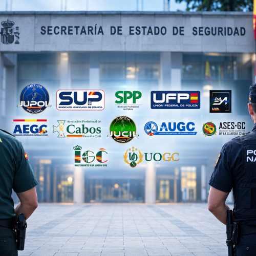 Doce organizaciones de Guardia Civil y Policía Nacional exigen a Interior cerrar la jubilación por profesión de riesgo antes de las elecciones