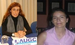 Reunión de Pilar Villacorta, sec. de la Mujer de AUGC, con la directora del Instituto de la Mujer