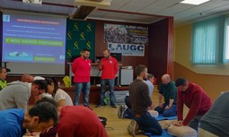 AUGC Cuenca organiza sus primeras jornadas de capacitación para uso y manejo de desfibriladores semiautomáticos externos en la Comandancia