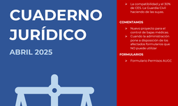 AUGC lanza el cuaderno jurídico del mes de abril con temas de actualidad e interés para el personal de la Guardia Civil