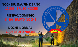 Un guardia civil cobrará 2,85 euros brutos hora por trabajar esta Nochebuena o Fin de Año