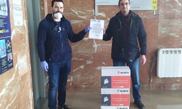 AUGC Burgos recibe la donación de 1.500 pares de guantes de protección que hace llegar a la Comandancia