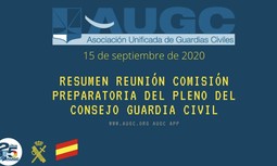 Resumen reunión de la Comisión preparatoria del Consejo de la Guardia Civil