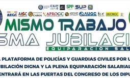 La Plataforma de policías y guardias civiles por una jubilación digna y la plena equiparación salarial se concentrará en las puertas del Congreso
