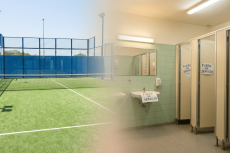 Pista de Padel vs baños