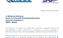 Anunciamos movilizaciones junto al SUP si Interior no convoca en una mesa de diálogo y negociación a los representantes de Guardias Civiles y Policía