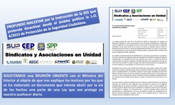 Asociones y sindicatos reclaman una reunión con Interior para que se les aclare por qué se han incorporado sin consultarles matices interpretativos a la Ley Orgánica de Seguridad Ciudadana