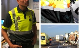La rápida actuación de un guardia civil de Tráfico salva la vida de una persona en un accidente de circulación