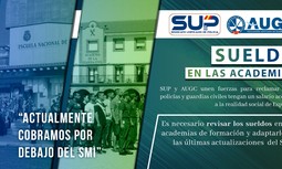 AUGC y SUP reclaman medidas para que los policías y guardias civiles en prácticas no cobren menos del Salario Mínimo Interprofesional