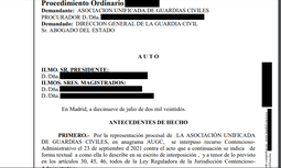 El Tribunal Superior de Justicia de Madrid rechaza la exposición empleada por la Dirección General de la Guardia Civil para no abonar la productividad