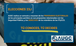 AUGC analiza los programas electorales para la Elecciones Generales del 23 de julio