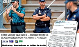 Solicitamos al Ministerio del Interior reunión de la Comisión de Seguimiento del acuerdo por la equiparación salarial para abordar el pago de 2019