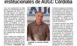La sanción anulada a Fran Cruz abre el boletín de AUGC Córdoba