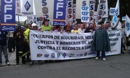 AUGC Andalucia contra los recortes junto al resto de funcionarios andaluces.