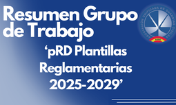 Grupo de Trabajo pRD Plantillas Reglamentarias 2025-2029  (20/03)