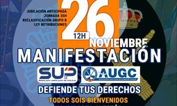 Llamamiento de AUGC en redes sociales: Las reclamaciones de Guardias Civiles y Policías Nacionales para el #26N entre lo más comentado en España