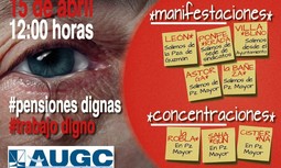 AUGC León apoya las concentraciones que tendrán lugar en la provincia para reclamar pensiones dignas