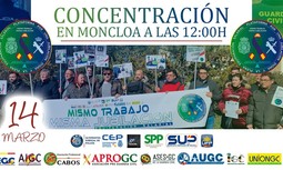 La Plataforma por una jubilación digna y la plena equiparación salarial de policías y guardias civiles vuelve a la Moncloa