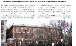La manifestación del próximo 18 de septiembre, portada del boletín de julio de AUGC