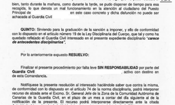 Los servicios jurídicos de AUGC en Santa Cruz de Tenerife logran que sea desestimado un expediente a un guardia civil destinado en la isla de La Palma