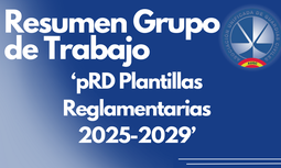 Resumen Grupo de Trabajo pRD Plantillas Reglamentarias 2025-2029
