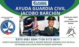 Abrimos una cuenta solidaria para ayudar a Jacobo Barchín, guardia civil en silla de ruedas que lucha por un puesto adaptado
