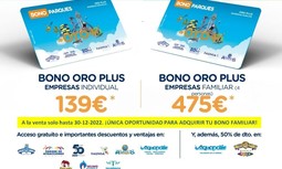 Consigue el Bono Oro Plus del Grupo Parques Reunidos y accede las veces que quieras a 12 parques de atracciones, acuáticos, zoológicos o al teleférico