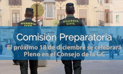 Resumen de la Comisión Preparatoria del Pleno del Consejo de la Guardia Civil del mes de diciembre de 2018