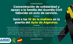 AUGC se suma a la concentración de duelo en Algeciras en memoria de nuestro compañero fallecido en acto de servicio