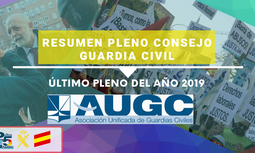 AUGC informa: Pleno del Consejo de la Guardia Civil correspondiente al último trimestre del año