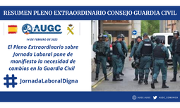 El Pleno extraordinario sobre jornada laboral pone de manifiesto la necesidad de cambios en la Guardia Civil